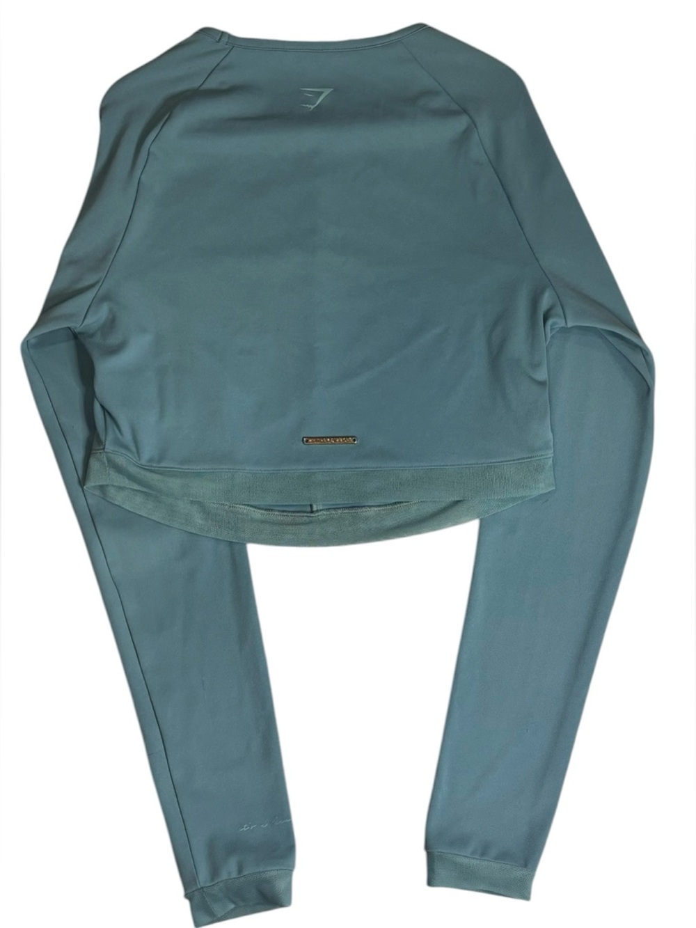 Gymshark Whitney Simmons Crop Pullover Sweatshirt Blue Green Size Small - Picture 3 of 6